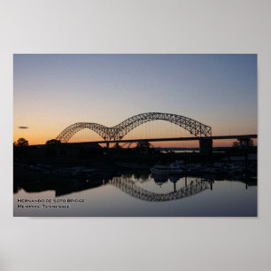 Affiche Pont Hernando De soto, Memphis