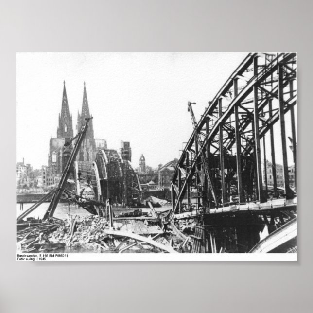 Affiche Pont Hohenzollern de Cologne - Hohenzollernbrücke (Devant)