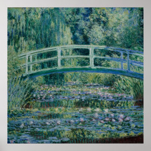 Affiche Pont japonais et nappes d'eau Claude Monet