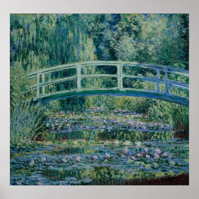 Affiche Pont japonais et nappes d'eau Claude Monet (Devant)