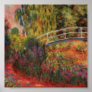 Affiche Pont japonais vintage Claude Monet