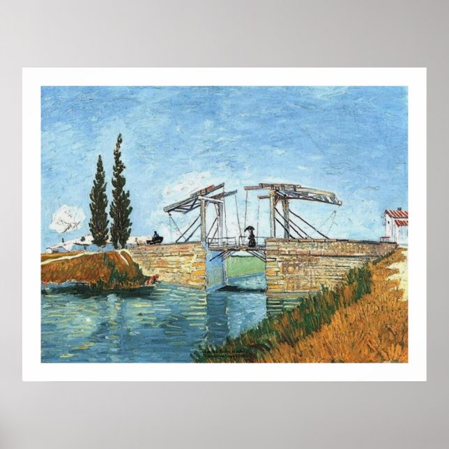 Affiche Pont Langlois à Arles par Vincent van Gogh (Devant)