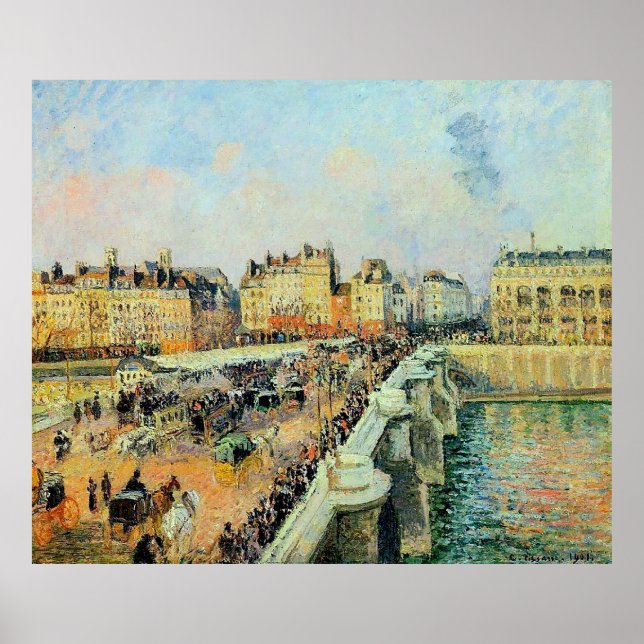 Affiche Pont Neuf, Après-midi, Sunlight Camille Pissarro (Devant)