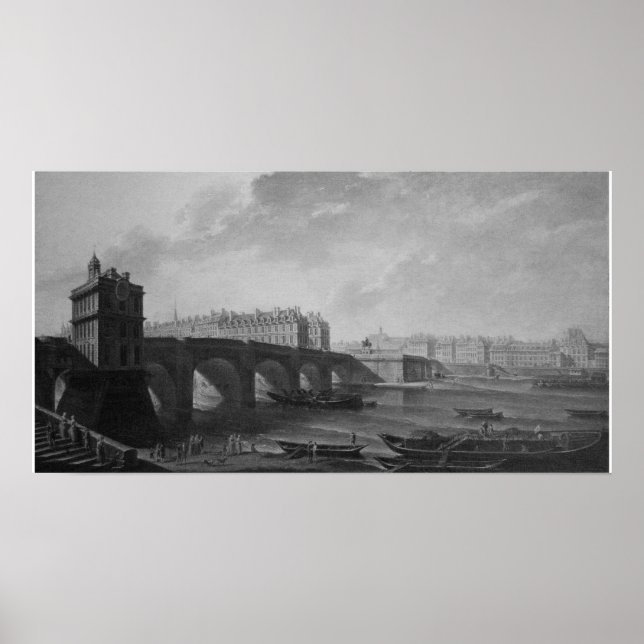 Affiche Pont Neuf – Paris – Nicolas-Jean-Baptiste Raguenet (Devant)