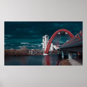 Affiche Pont pittoresque Moscou