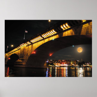 Affiche Pont Pleine lune London