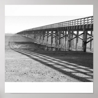 Affiche pont poudrière duxbury ma. marée basse