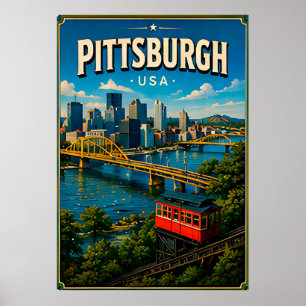 Affiche Pont Roberto Clemente de Pittsburgh
