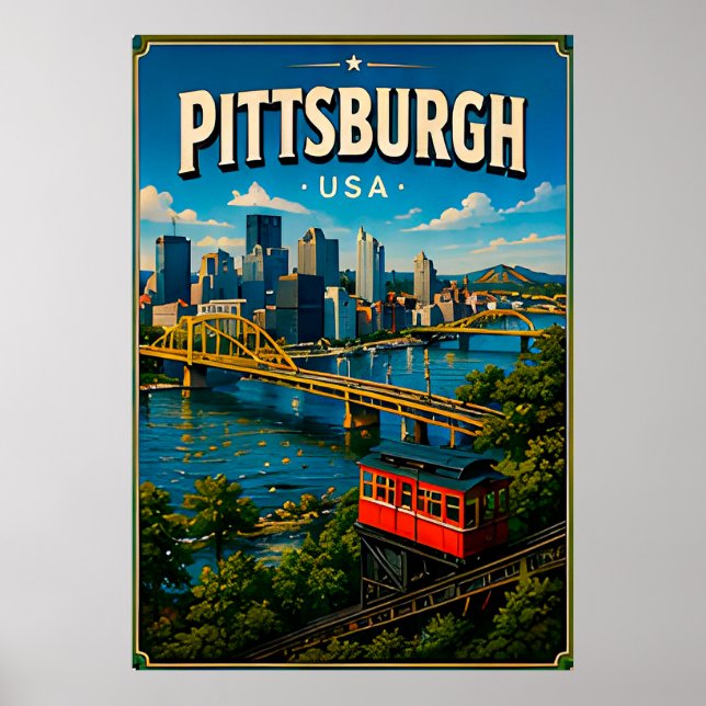 Affiche Pont Roberto Clemente de Pittsburgh (Devant)