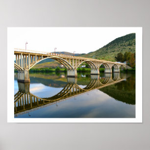 Affiche Pont routier au-dessus du fleuve Douro, Portugal