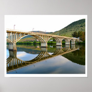 Affiche Pont routier sur le fleuve Douro, Portugal