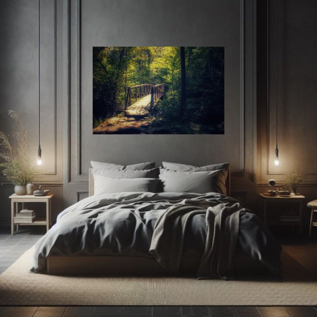 Affiche Pont rustique dans la forêt nationale de Shenandoa (Créateur téléchargé)