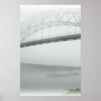 Affiche Pont Sagamore dans le brouillard