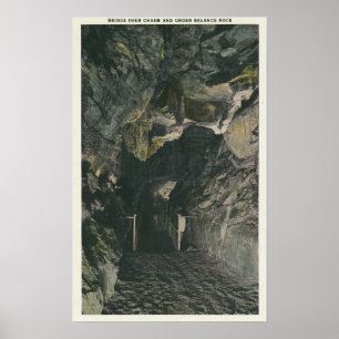 Affiche Pont sous la vue de roche d'équilibre
