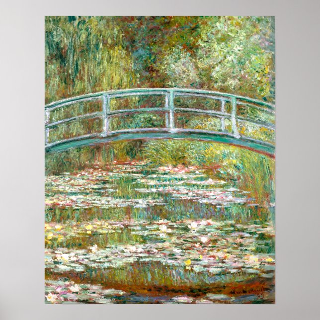 Affiche Pont sur l'étang de Nymphéas | Claude Monet |  (Devant)
