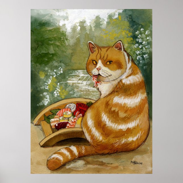 Affiche Pont Sushi Cat Misty (Devant)