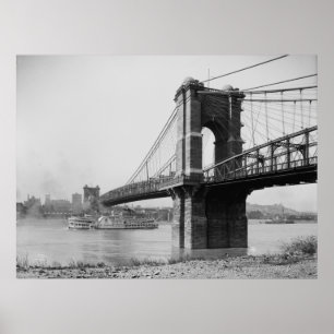 Affiche Pont suspendu de John A. Roebling