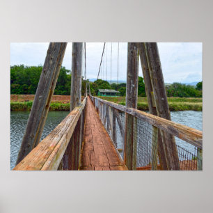 Affiche Pont suspendu d'Hanapepe, Kauai, Hawaï