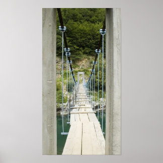 Affiche Pont suspendu en bois