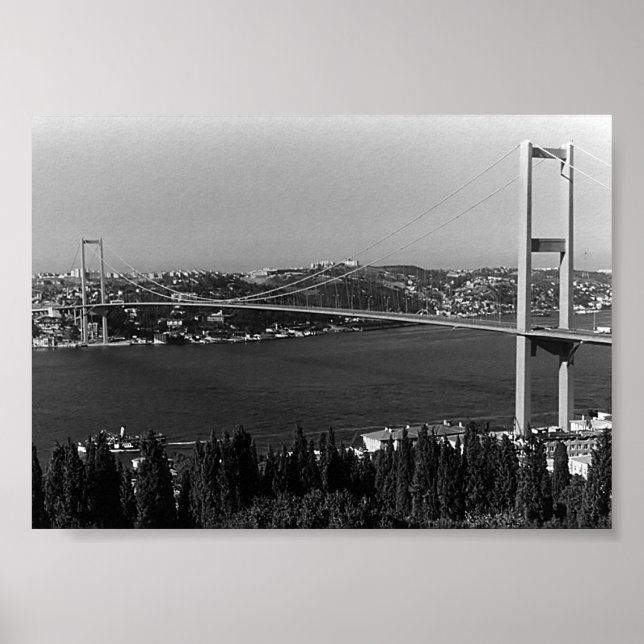 Affiche Pont vintage Turquie Istanbul Bosphore (Devant)
