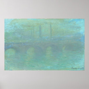 Affiche Pont Waterloo à Dusk - Claude Monet Fine Art