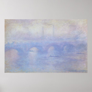 Affiche Pont Waterloo, effet Mist par Claude Monet
