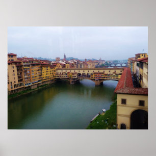 Affiche Ponte Vecchio, Florence, Italie