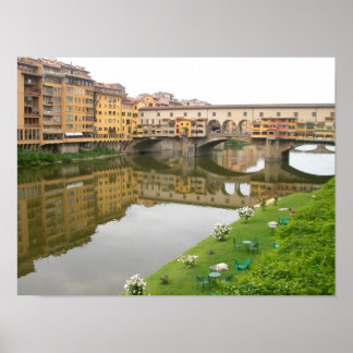 Affiche Ponte Vecchio Pont Florence, Italie
