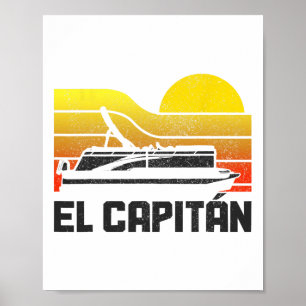 Affiche Ponton Capitaine El Capitan Pontooning Vint de nav