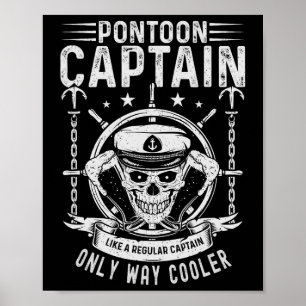 Affiche Ponton Drôle Homme Capitaine Bateau Capitaine Way
