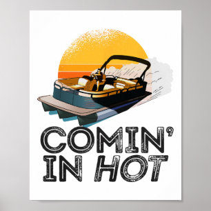 Affiche Pontoon Bateau Venir Dans Hot Fundy Boating Lake P