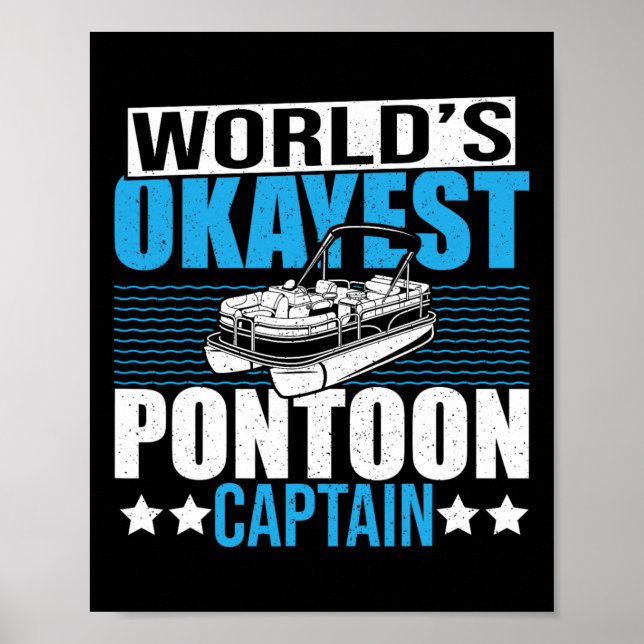 Affiche Pontoon Boat Boat Party Le Pontoon le plus Okayest (Devant)