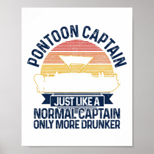 Affiche Pontoon Boat Funny Cadeau