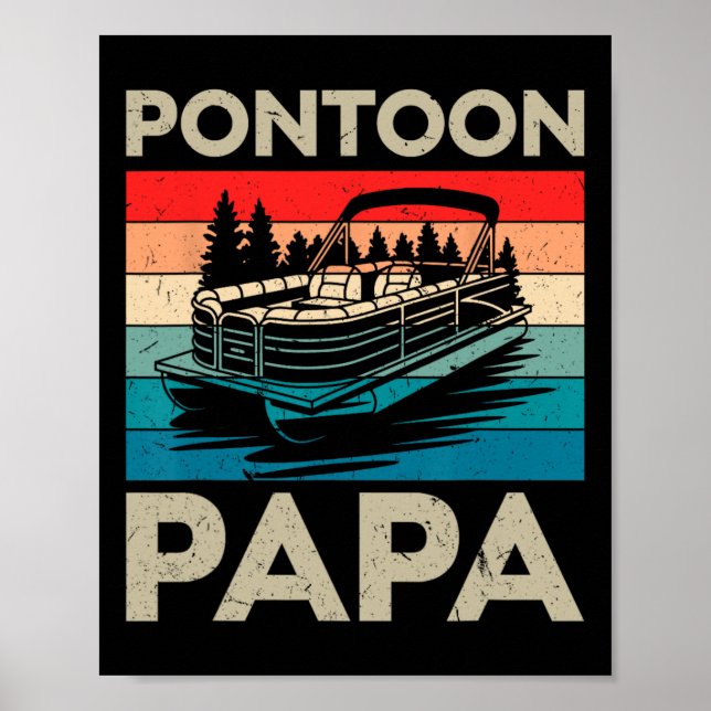 Affiche Pontoon Papa Recto Bateau Capitaine Pontoon Propri (Devant)
