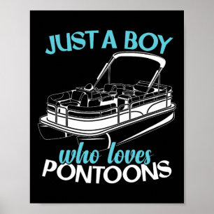 Affiche Pontoon Pontooning Enfants de plaisance