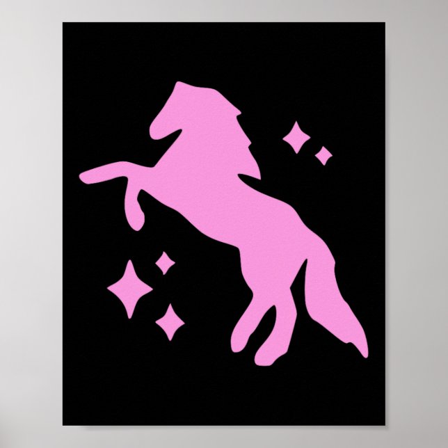 Affiche Pony Et Talons Aimer Filles Roses Clubs Disco Nais (Devant)