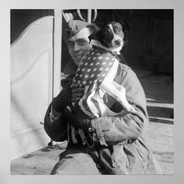 Affiche Pooch patriotique, début des années 1900 (Devant)