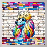 Poodle - Art coloré en mosaïque