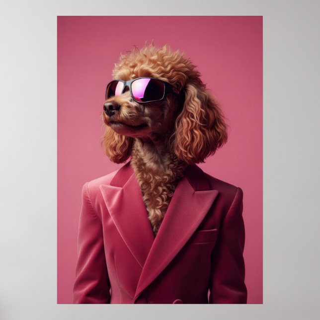 Affiche Poodle in Suit and Sunglasses (Devant)