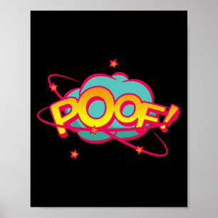 Affiche Poof ! Comique Pop Art Joueur Surprise