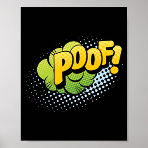 Affiche Poof ! Explosion de bande dessinée Magical Pop Art