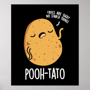 Affiche Pooh tato drôle Pun de pomme de terre foncé BG