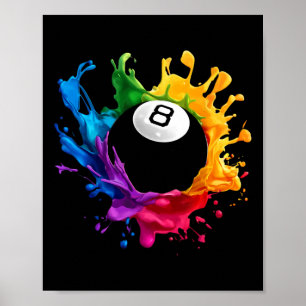 Affiche Pool 8 Ll Billard Design Gear Pour Hommes Femmes E