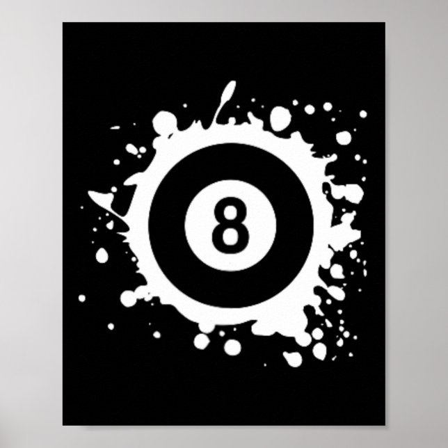 Affiche Pool 8 Ll Pool Billard Logo Simple Pool Billard (Devant)