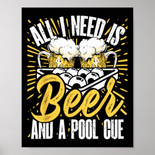 Affiche Pool Billard Joueur Snooker Cue 8 Ll Expert