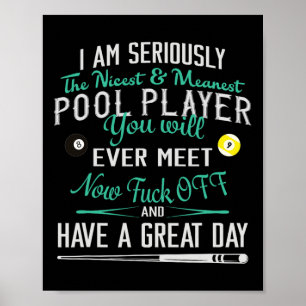 Affiche Pool Billard T Chemise Femme Mens Je Suis Sérieux