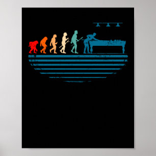 Affiche Pool de Man Billiards Joueur 8 Ball Cue Billiards