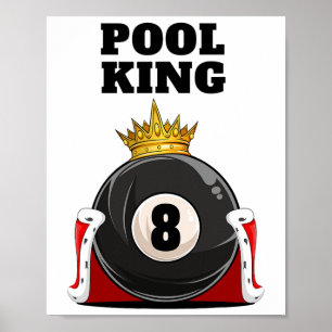 Affiche Pool King Boys Pool Billard Mens Pool