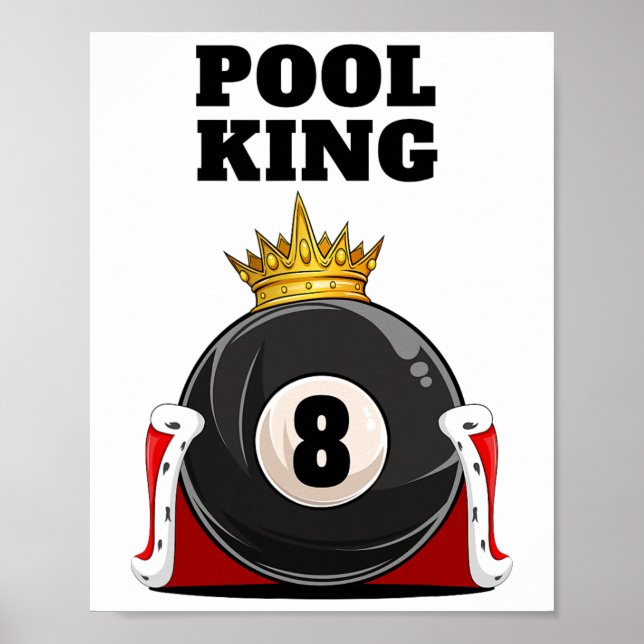 Affiche Pool King Boys Pool Billard Mens Pool (Devant)