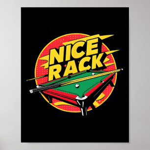 Affiche Pool Shark Billard Nice Rack Funny Puns 8 Ball B